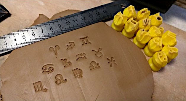 Pottery stamps set - Zodiac signs