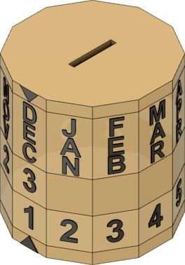 Calendar Bank Cryptex - Fix Date