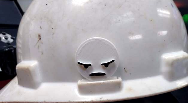 Angry hard hat insert