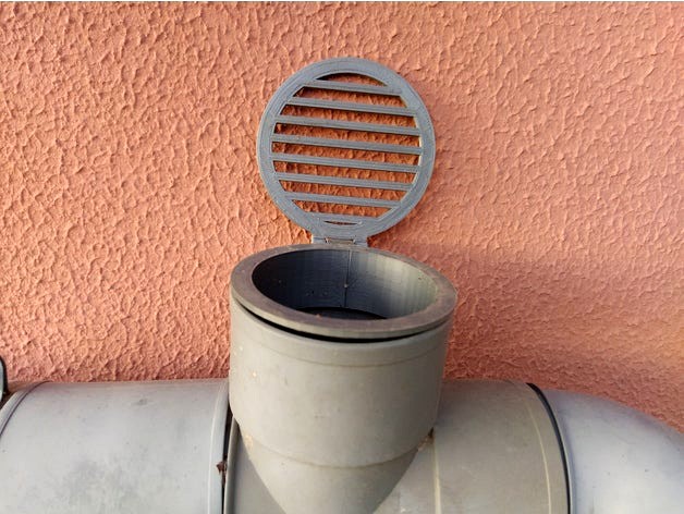 Exit scape for a birds in a home's rain tube