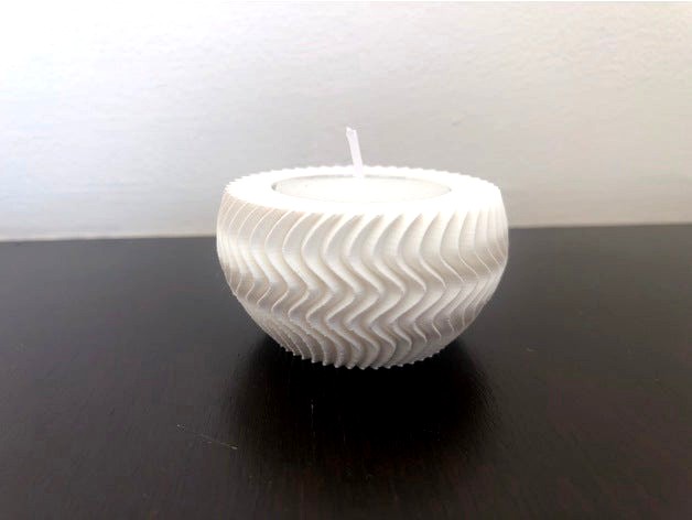 Wave star patern candle holder - Candelabro con patron ondulado