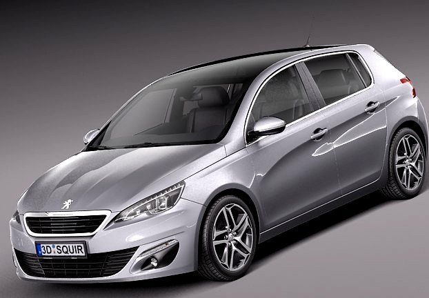 Peugeot 308 2014 3D Model