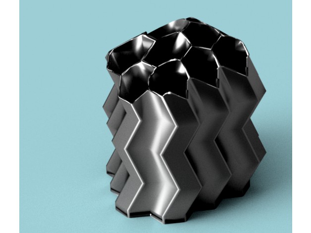 Honeycomb pencil holder