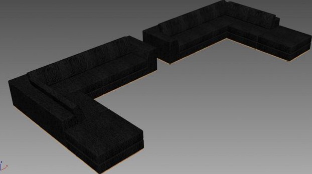 Download free L Shape Sofa in two direction 3D Model