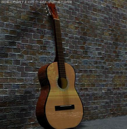 Spanish Guitar 3D Model