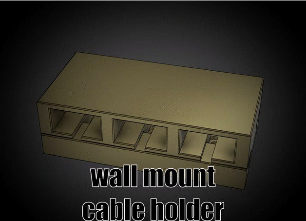 Wall mountable Cable Holder