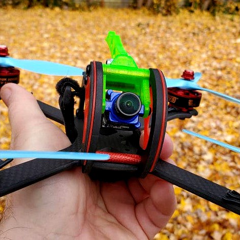 QAV CodeRed Micro Cam Mount And Optional Fin