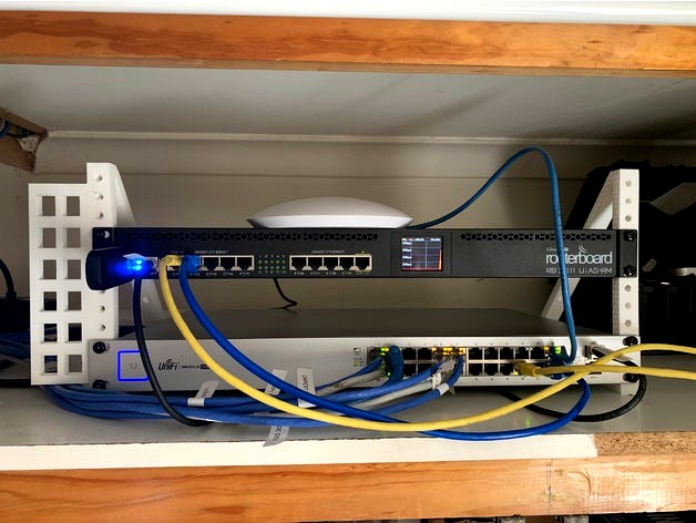 Rack Mount Bracket with Keystone Patch Panel