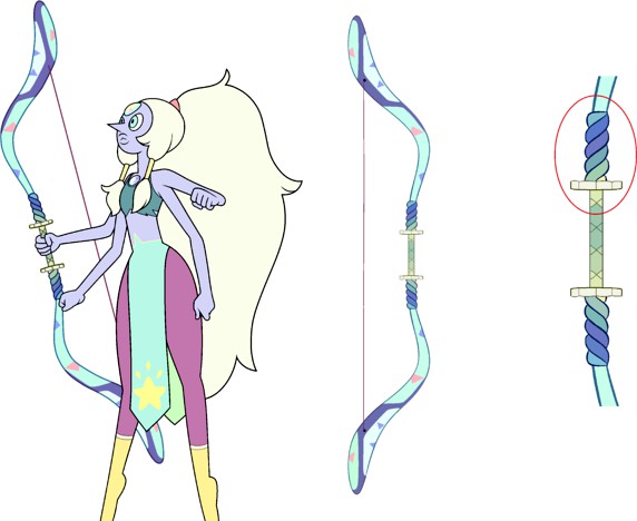 Steven Universe - Opal's bow parts