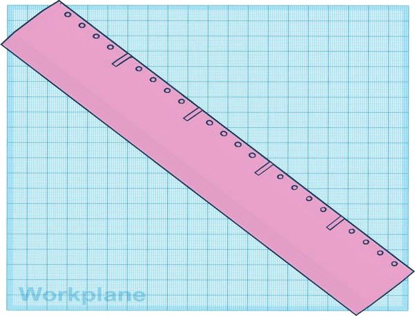 25cm tactile ruler
