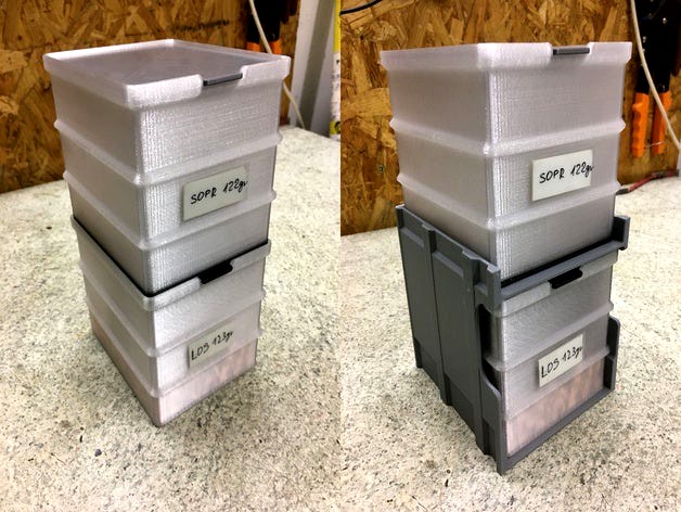 Storage box - stackable and stand
