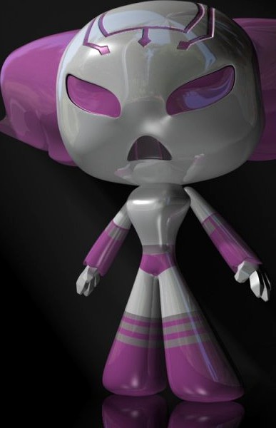 ProtoGirl Robot Character Female RIGGED 3D Model