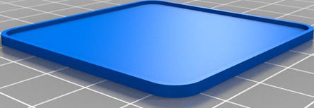 Rectangular base with lid 50 x 50 mm