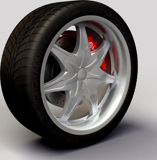 Wheel DIP Libra rims and tire 3D Model