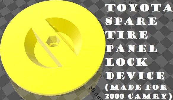 Toyota Spare Tire Panel Lock Device