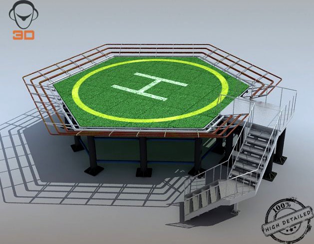 Helipad 3D Model