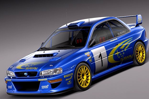 Subaru Impreza STi 22b WRC 1993 to 2000 3D Model