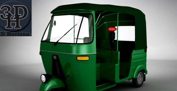 Bajaj Auto Rickshaw 3D Model