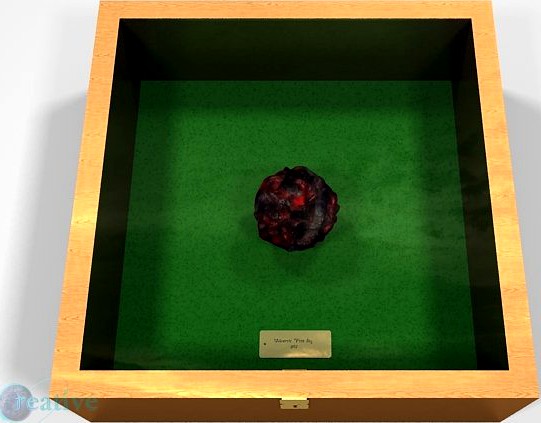 Meteorite Fire Sign Exhibit 3D Model