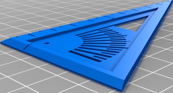 Drafting triangle, protractor