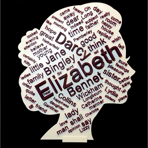 Pride and Prejudice WordCloud Stand