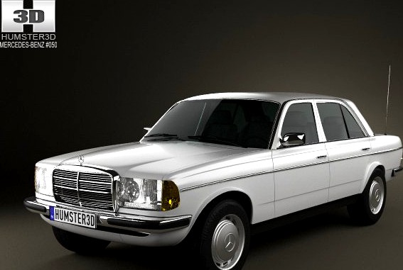 MercedesBenz W123 sedan 1975 3D Model