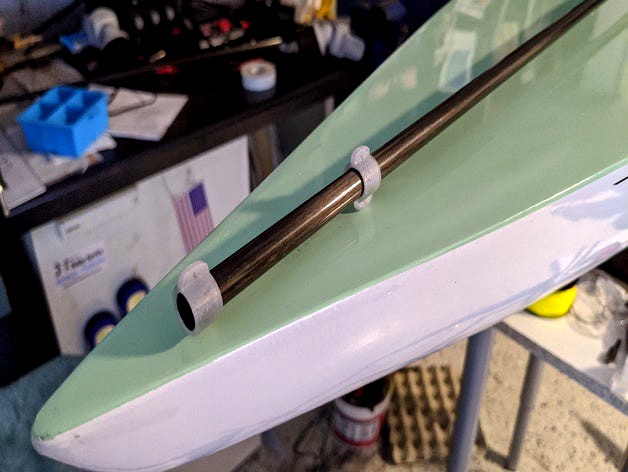 RC sailboat jib boom fittings