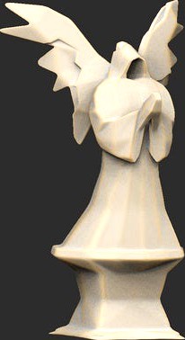 Simple Winged Robed Statue
