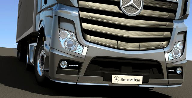 2012 MercedesBenz Actros with Trailer 3D Model