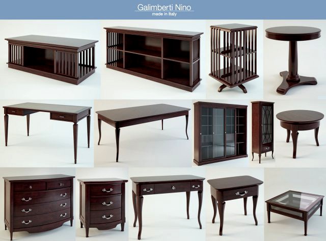 Galimberti Nino furniture set 3D Model