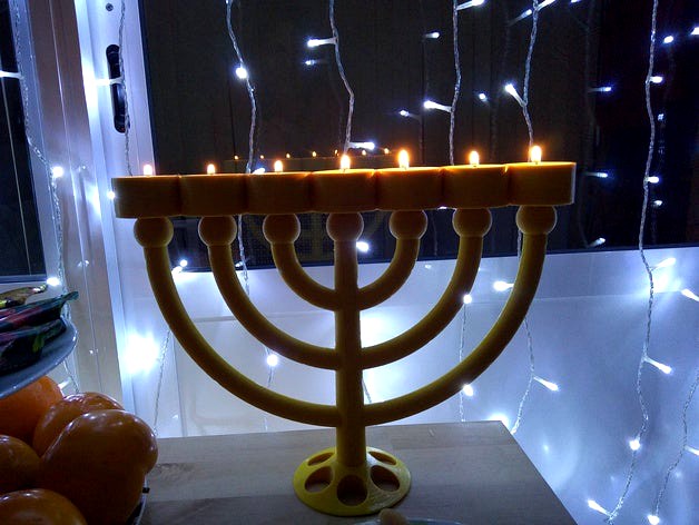 Menorah tealights holder v3