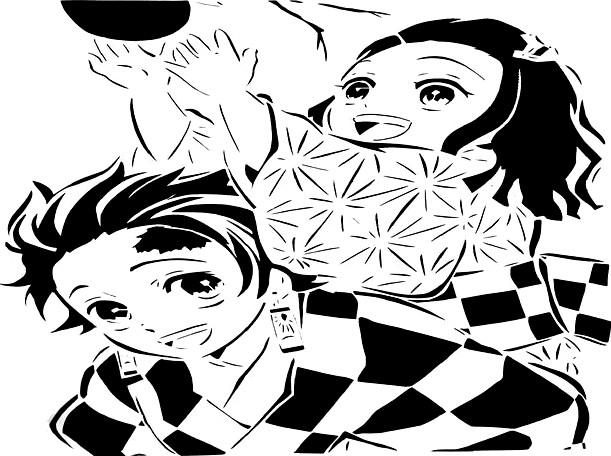 Demon Slayer stencil