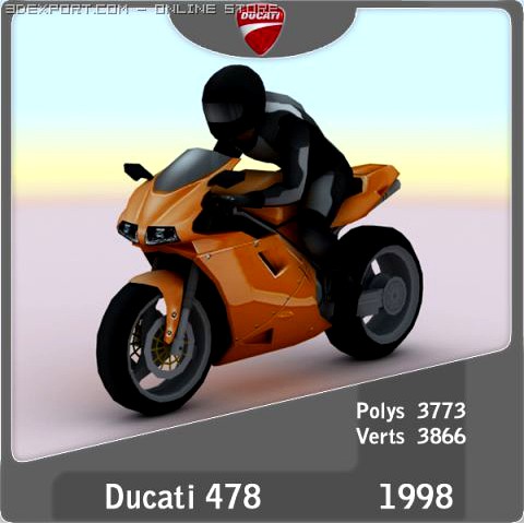 1998 Ducati 478 3D Model