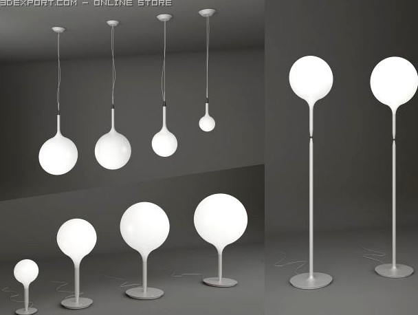 Artemide Castore sospensione 3D Model