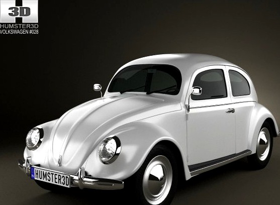 Volkswagen Beetle 1949 3D Model