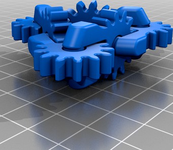 Geared fidget widget