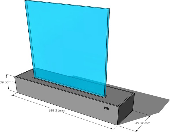 Simple Holder for Etched Acrylic and IR LED Strip
