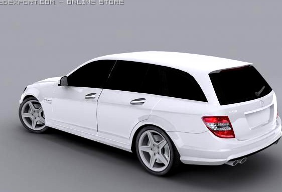 Mercedes  Benz C63 AMG Estate 3D Model