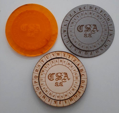 Confederate Cipher Disk (Caesar/Vigenère Cipher Disc)