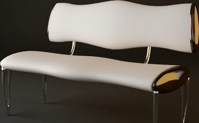 Upholstered Bench 3D Model