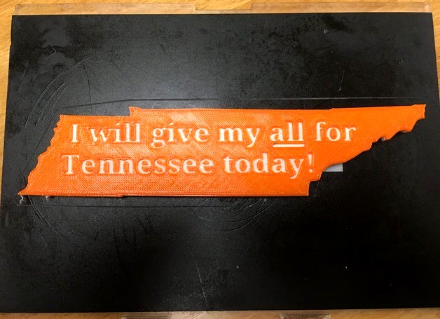 Tennessee give my all sign