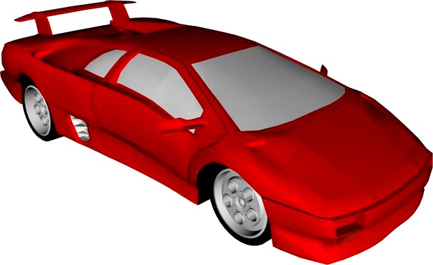 Red Car 3D Model