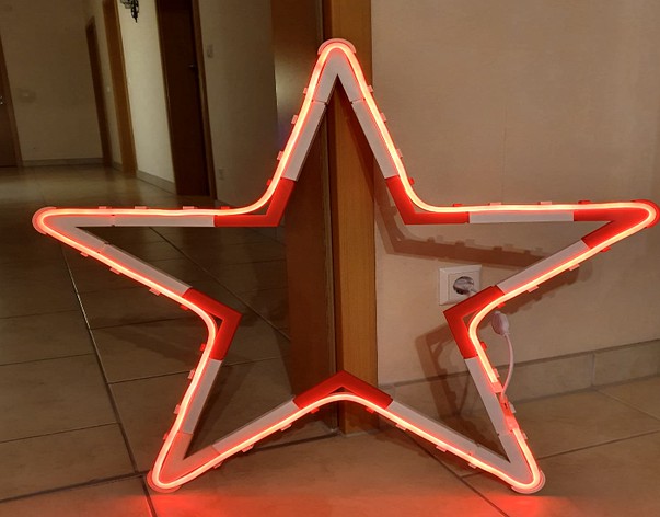 Christmas star for a led strip light