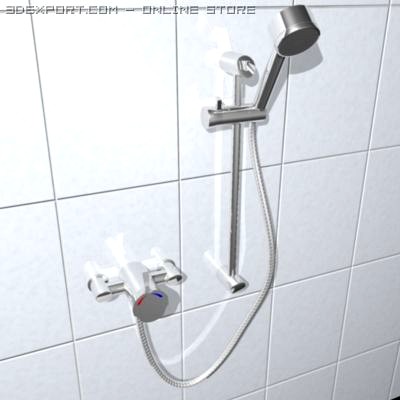 Shower Fitting 3D Model