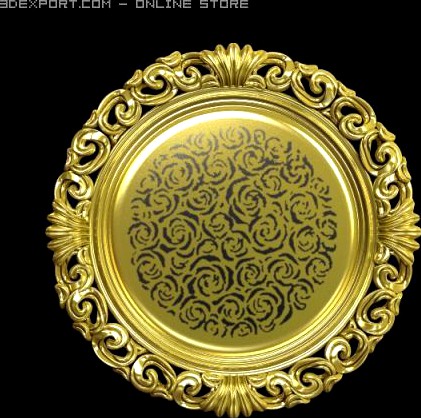 Decorative Gold Plate Pino Vismara 3D Model