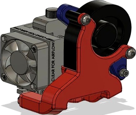 Hemera V6/ Volcano Part Cooling Duct & Mount