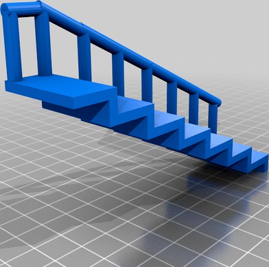 Stairs with railing
