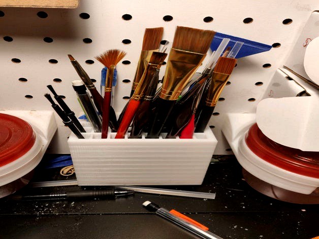 Pegboard Paintbrush holder