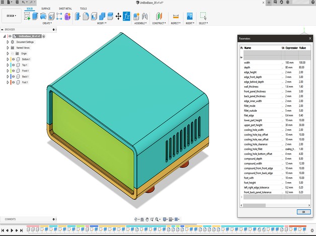 Fusion 360 Parametric Housing