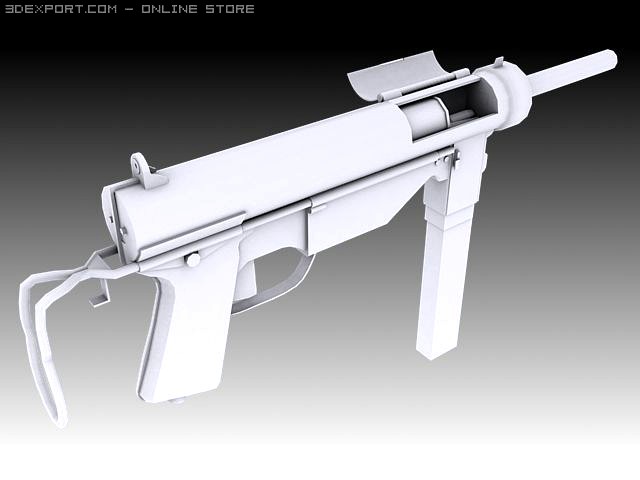 M3 Grease Gun 3D Model